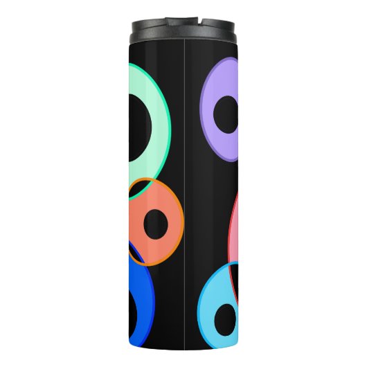 Design von Rainbow Billiard Balls Thermosbecher (Rückseite)
