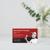 Design von Retro-Visitenkarten für die Hausmalerei Visitenkarte (Stehend Vorderseite)
