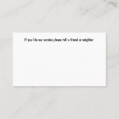 Design von Retro-Visitenkarten für die Hausmalerei Visitenkarte (Rückseite)