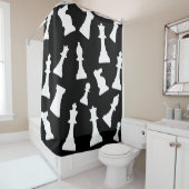 Design von Schachspielstücken Duschvorhang (Beispiel)