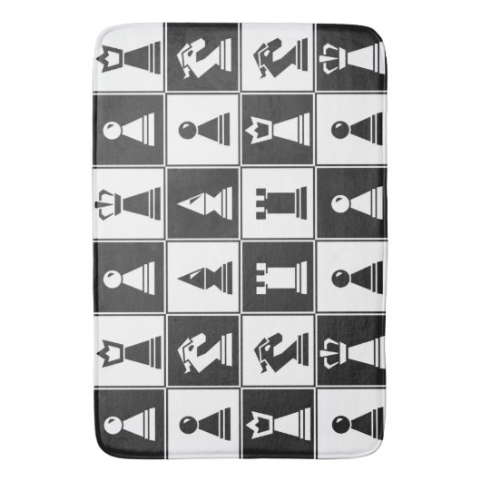 Design von Schachstücken Badematte (Vorderseite Vertikal)