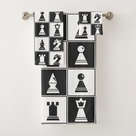 Design von Schachstücken Badhandtuch Set (Insitu)