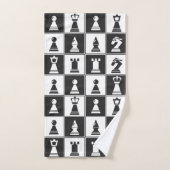 Design von Schachstücken Badhandtuch Set (Handtuch)
