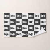 Design von Schachstücken Badhandtuch Set (Handtuch)