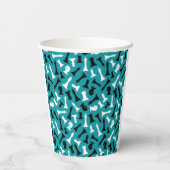 Design von Schachstücken Pappbecher (Rückseite)