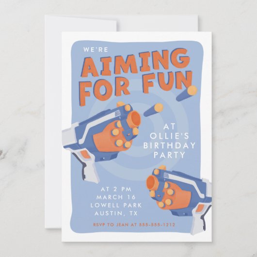 Design von Schaumkanonen Einladung (Vorderseite)