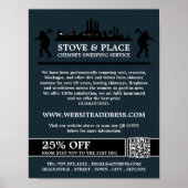 Design von Schiffen und Kehrern, Kaminfeuerdienst Poster (Vorne)