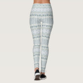 Design von Serene Blue und Green Mandala Leggings (Rückseite)