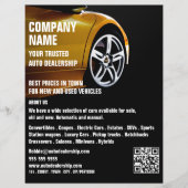 Design von Sportwagen, Werbung für Auto Flyer (Vorne)