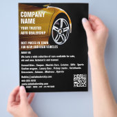 Design von Sportwagen, Werbung für Auto Flyer (Hand)