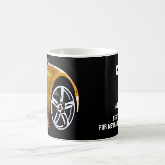 Design von Sportwagen, Werbung für Auto Kaffeetasse (Mittel)