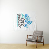 Design von Swimming Jumping und Fun Quotes Wandteppich (Beispiel (Horizontal))