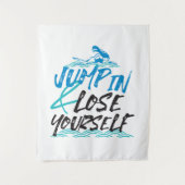 Design von Swimming Jumping und Fun Quotes Wandteppich (Vorderseite)