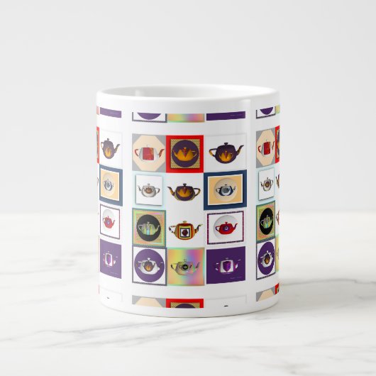 Design von Teekannen Jumbo-Tasse (Vorderseite)
