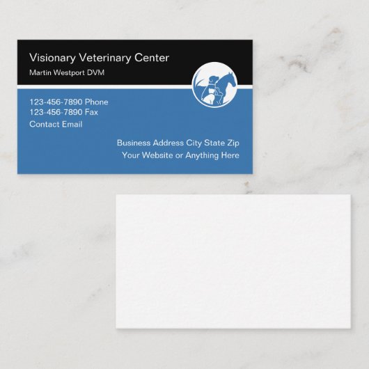 Design von Tierärztlichen Visitenkarten Visitenkarte (Vorne/Hinten)