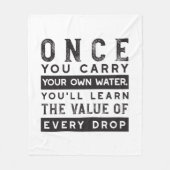 Design von Weisheit-Zitaten - Wert jedes einzelnen Fleecedecke (Vorderseite)