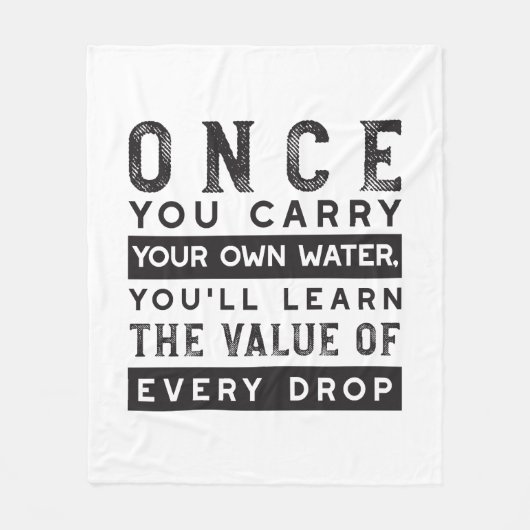 Design von Weisheit-Zitaten - Wert jedes einzelnen Fleecedecke (Vorderseite)