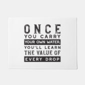 Design von Weisheit-Zitaten - Wert jedes einzelnen Fußmatte (Vorderseite)