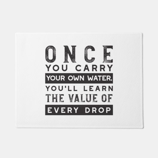 Design von Weisheit-Zitaten - Wert jedes einzelnen Fußmatte (Vorderseite)