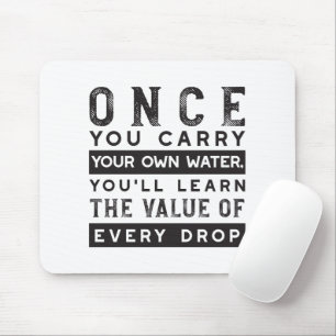 Design von Weisheit-Zitaten - Wert jedes einzelnen Mousepad