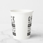 Design von Weisheit-Zitaten - Wert jedes einzelnen Pappbecher (Rechts)