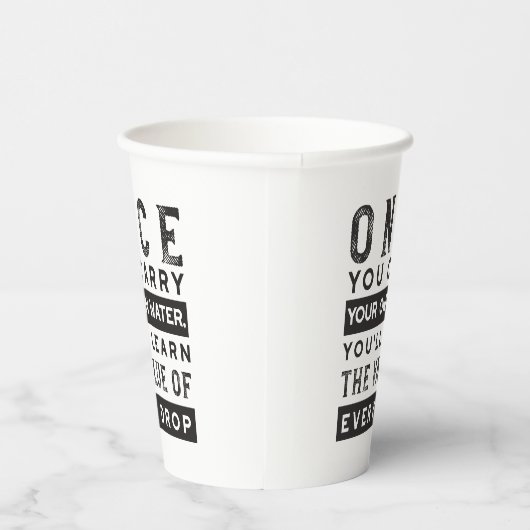 Design von Weisheit-Zitaten - Wert jedes einzelnen Pappbecher (Rechts)