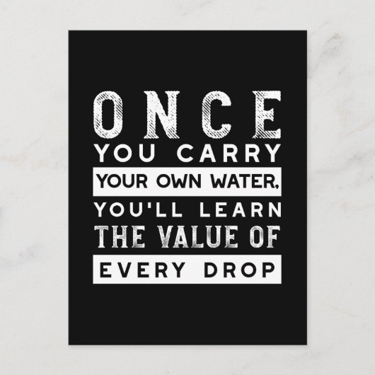 Design von Weisheit-Zitaten - Wert jedes einzelnen Postkarte (Vorderseite)