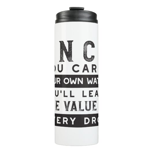 Design von Weisheit-Zitaten - Wert jedes einzelnen Thermosbecher (Vorderseite)