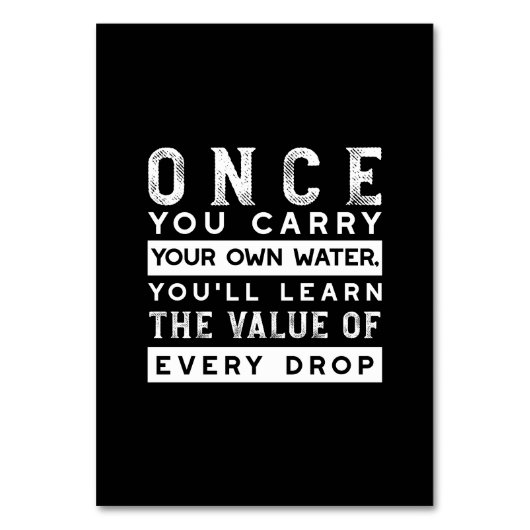 Design von Weisheit-Zitaten - Wert jedes einzelnen Tischnummer (Vorderseite)