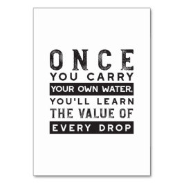 Design von Weisheit-Zitaten - Wert jedes einzelnen Tischnummer