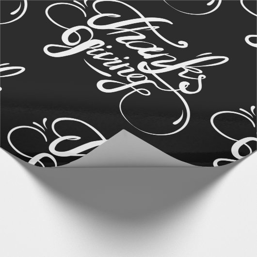 Design von weißem Text - Erntedank Geschenkpapier (Ecke)