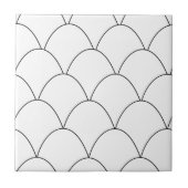 Design von White Art Deco Fliese (Vorderseite)