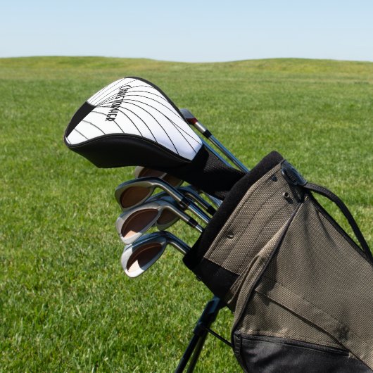 Design von White Art Deco Golf Headcover (In SItu)