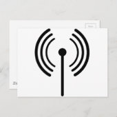 Design von WiFi-Signalen Postkarte (Vorne/Hinten)