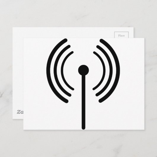 Design von WiFi-Signalen Postkarte (Vorne/Hinten)
