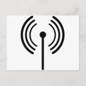 Design von WiFi-Signalen Postkarte (Vorderseite)