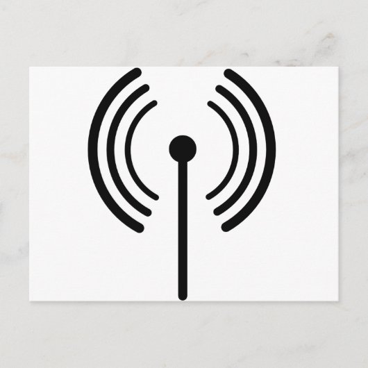 Design von WiFi-Signalen Postkarte (Vorderseite)