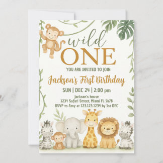 Design von Wildtieren für Party Einladung