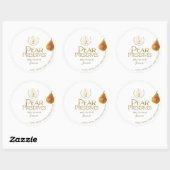 Design von Witty-Logos Elegante Pear-Reserven oder Runder Aufkleber (Blatt)