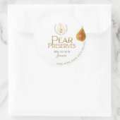 Design von Witty-Logos Elegante Pear-Reserven oder Runder Aufkleber (Tasche)