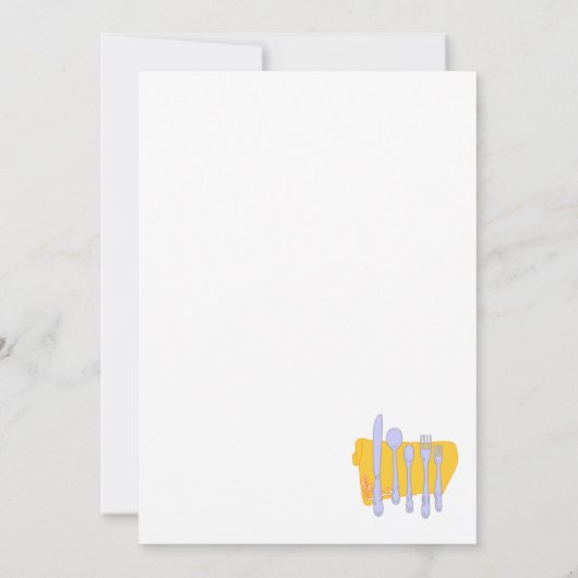 Design-Vorlage für das Abendessen (Rückseite)