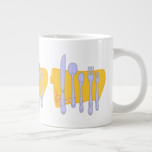 Design-Vorlage für das Abendessen Jumbo-Tasse (Rechts)