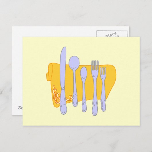 Design-Vorlage für das Abendessen Postkarte (Vorne/Hinten)