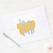 Design-Vorlage für das Abendessen Quadratischer Aufkleber (Umschlag)