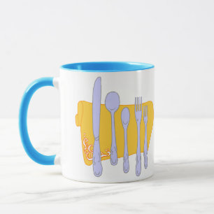 Design-Vorlage für das Abendessen Tasse