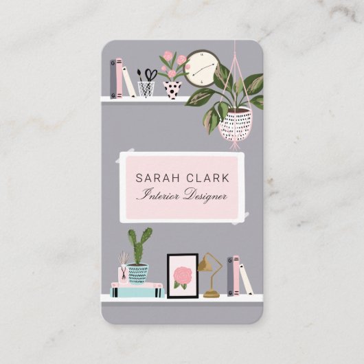 Design-Wandschränke-Dekoration für Chic & Girly Zu Visitenkarte (Vorderseite)