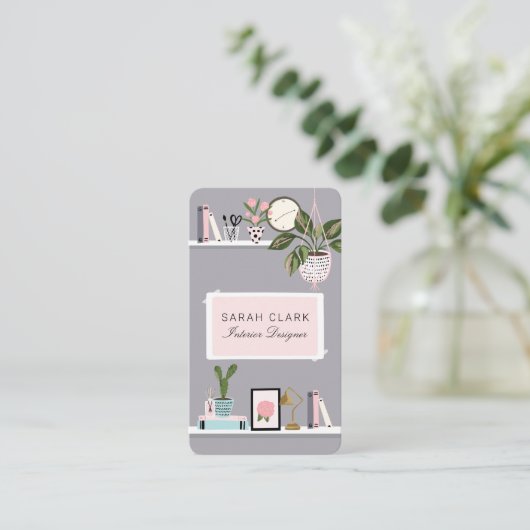 Design-Wandschränke-Dekoration für Chic & Girly Zu Visitenkarte (Stehend Vorderseite)