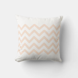 Design Weißer Pfirsich Zigzag Muster Kissen