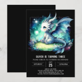 Design Whimsy Dragon Birthday Einladung (Vorne/Hinten)