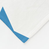 Design White & Royal Pastel Blue Star Fleecedecke (Ecke)